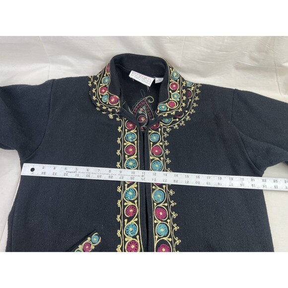 Unique Vintage Wool Embroidered Jacket 90s‎ PASSPORTS OF PIER 1 Indian Women's L - Picture 9 of 9